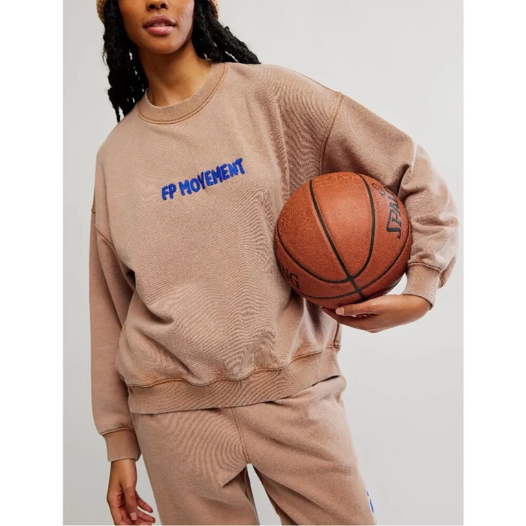 Free People Movement All Star Embroidered Pullover Twig Combo Small - Image 2