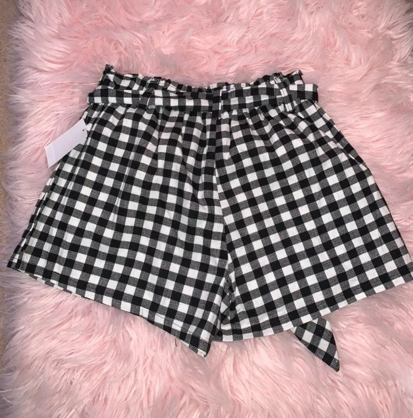 Gingham Shorts Black - Image 2
