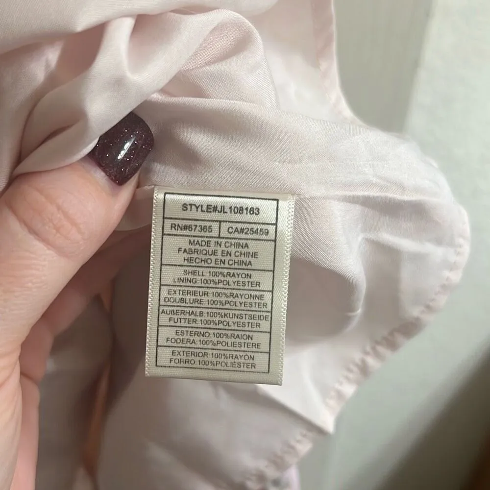 ✨Betsey Johnson Spring Maxi Sz Small Dress Smocked Lavender Floral Patchwork✨ - Image 9