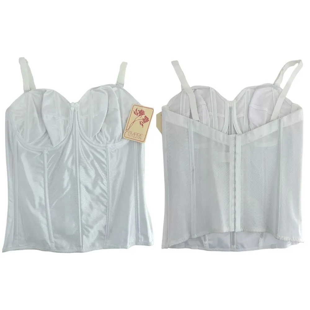Empire Intimates (38D) American VINTAGE White Bridal Wedding Bustier Bra 1352 Size undefined - Image 9