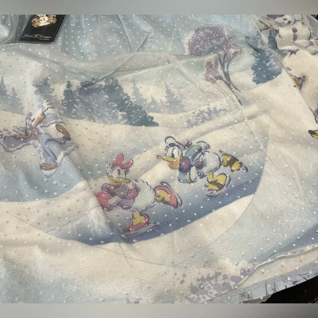 Loungefly Stitch Shoppe Loungefly Mickey & Friends Winter Snow Tulle Skirt - Image 6