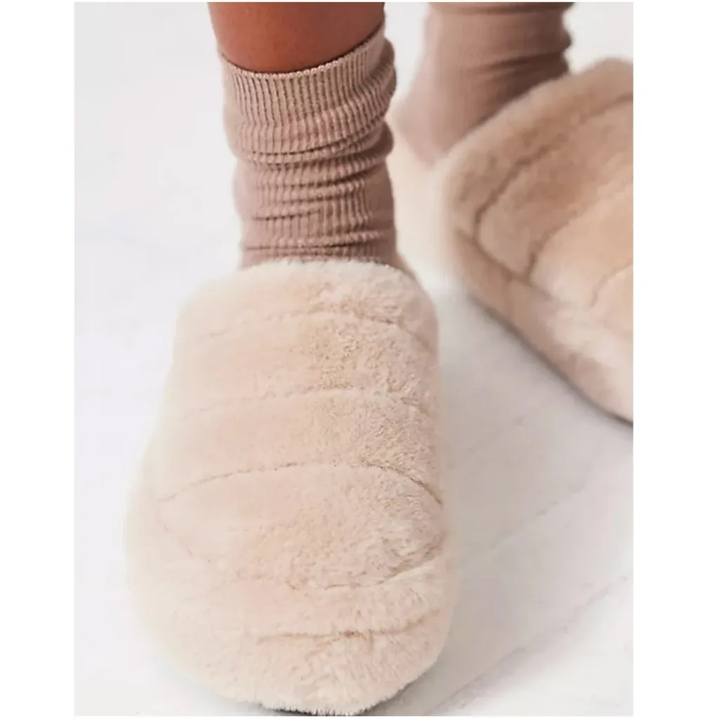 Free People It's A Vibe Platform Slippers in Polar Bear NIB NWT Size 11 Chunky - Image 13