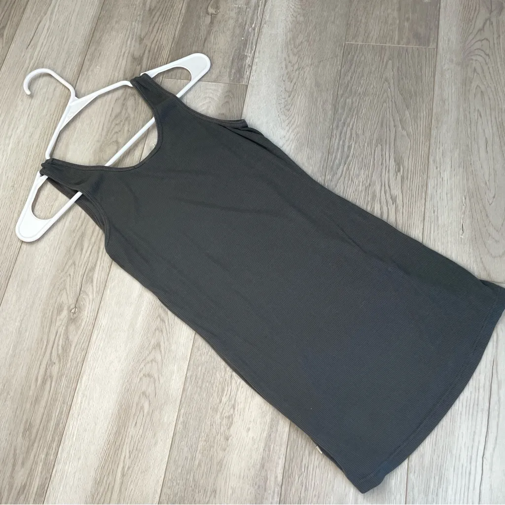 James Perse Tank Top ribbed womens Gray (medium) basic layering minimalist plain - Image 4