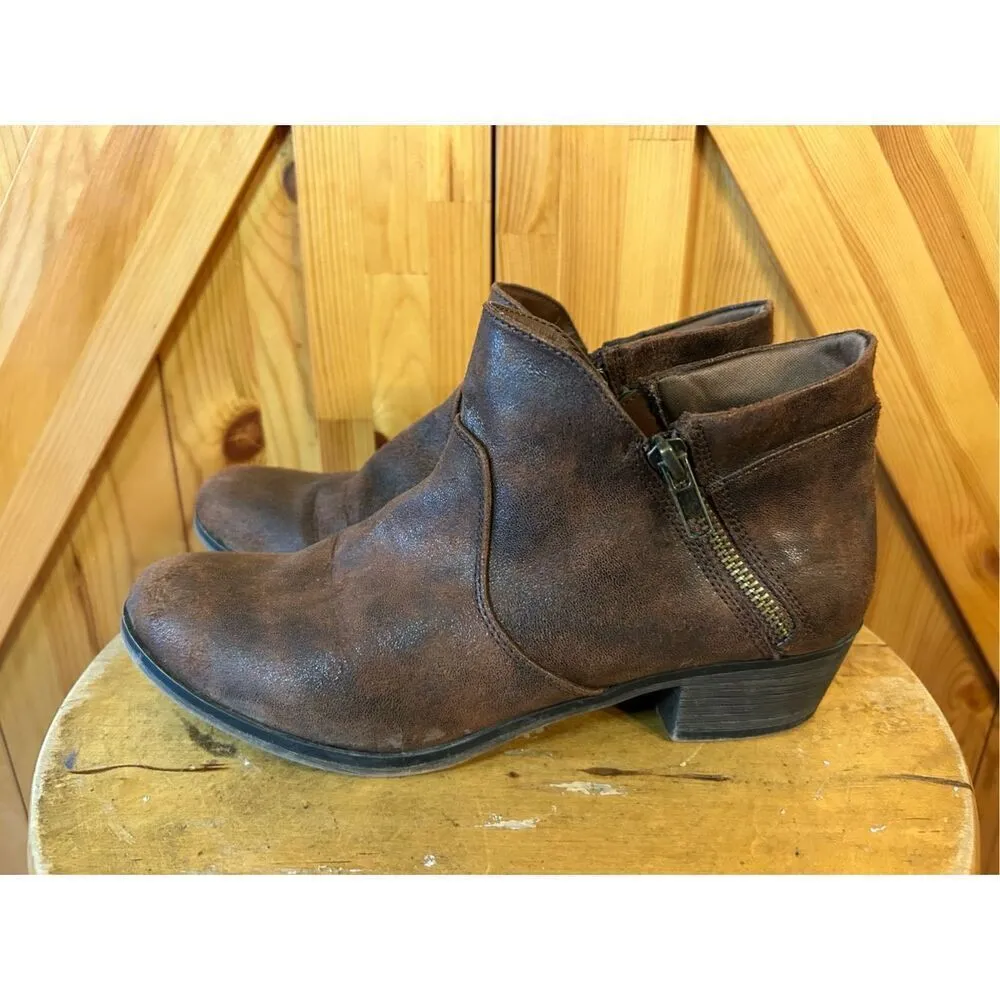 American Rag Womens Abby Brown Faux Suede Ankle Boots Size 8.5 - Image 3