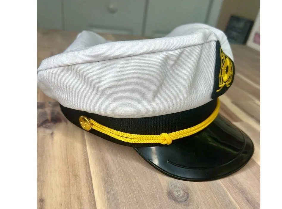 Bride Sailor Captain Nautical Hat Cruise Wedding Bachelorette Bridal Beach Party - Image 6