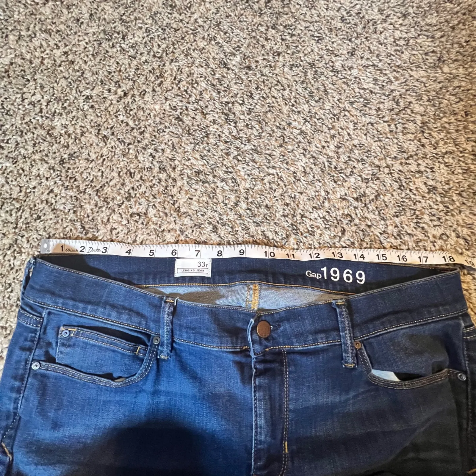 GAP 1969 Womens Dark Wash Legging Jeans Size 33 Regular - Image 4