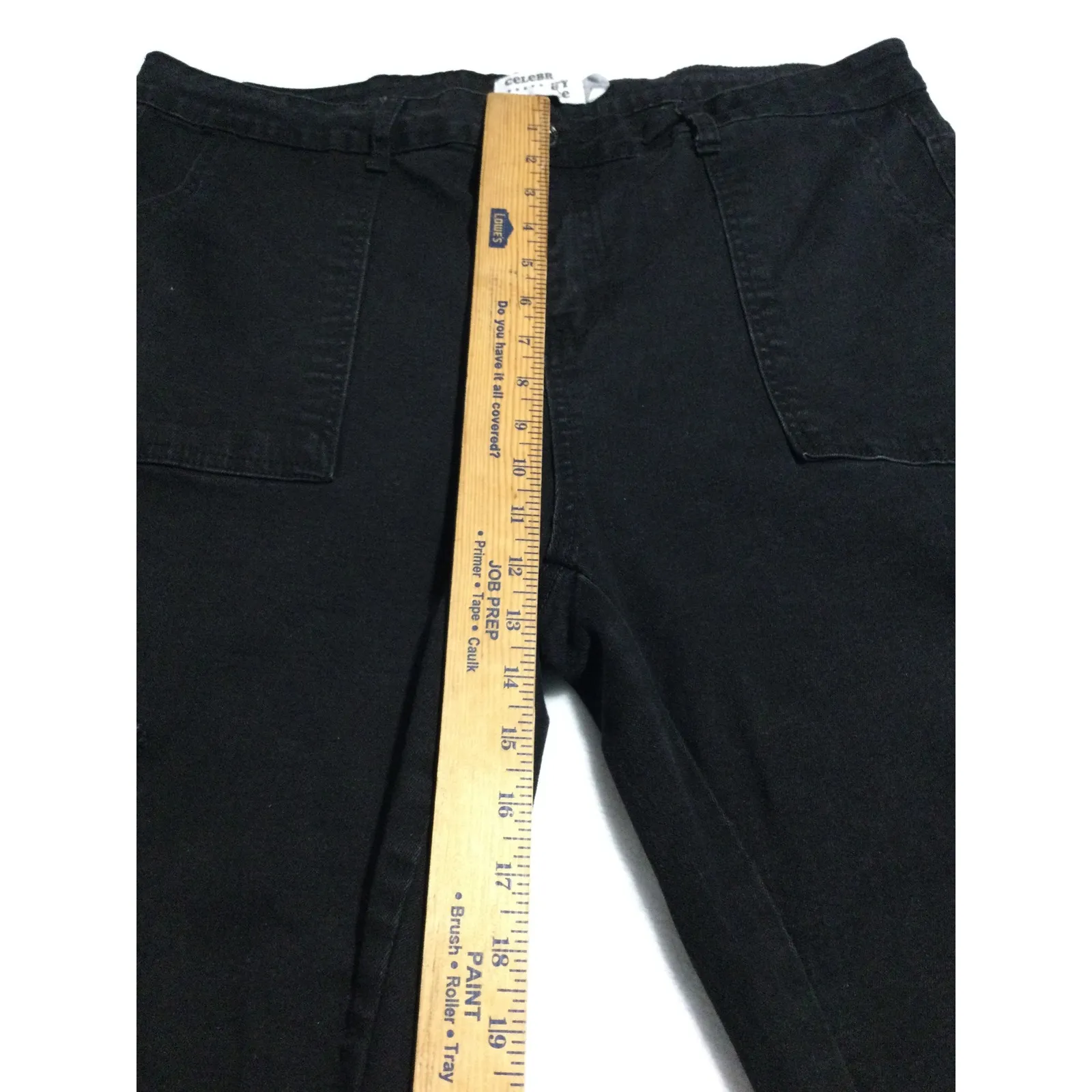 Celebrity Ace Black Cargo Pants Women's Size 18 Utility Pockets Straight Leg - Image 3