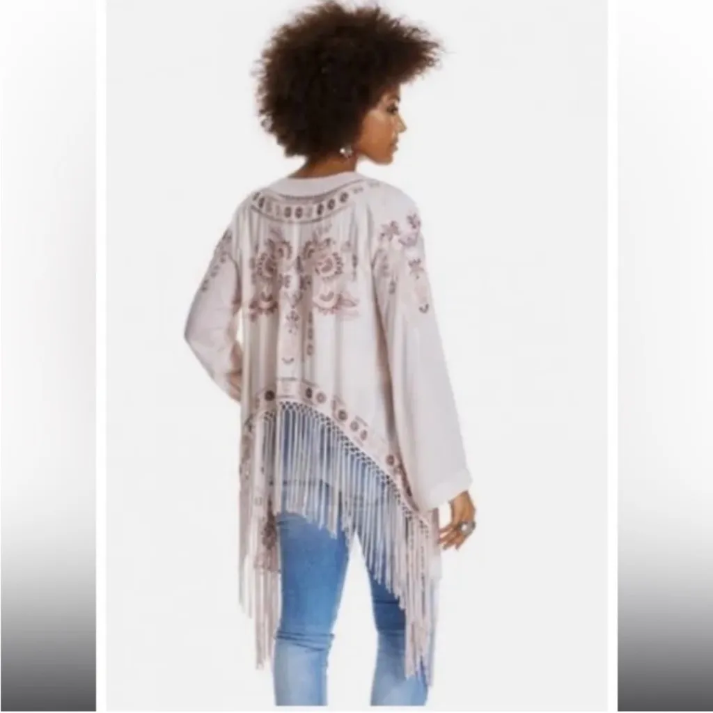 Sundance Ticket to Ride embroidered fringe jacket Boho Eclectic Free Spirit - Image 3