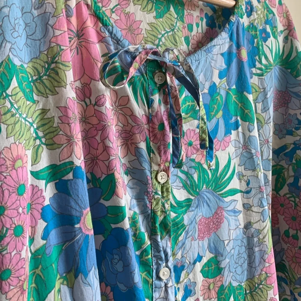 J. Crew Beachwear Cotton Voile Tiered Maxi Dress in Fairy Floral (Sz XXL) - Image 9