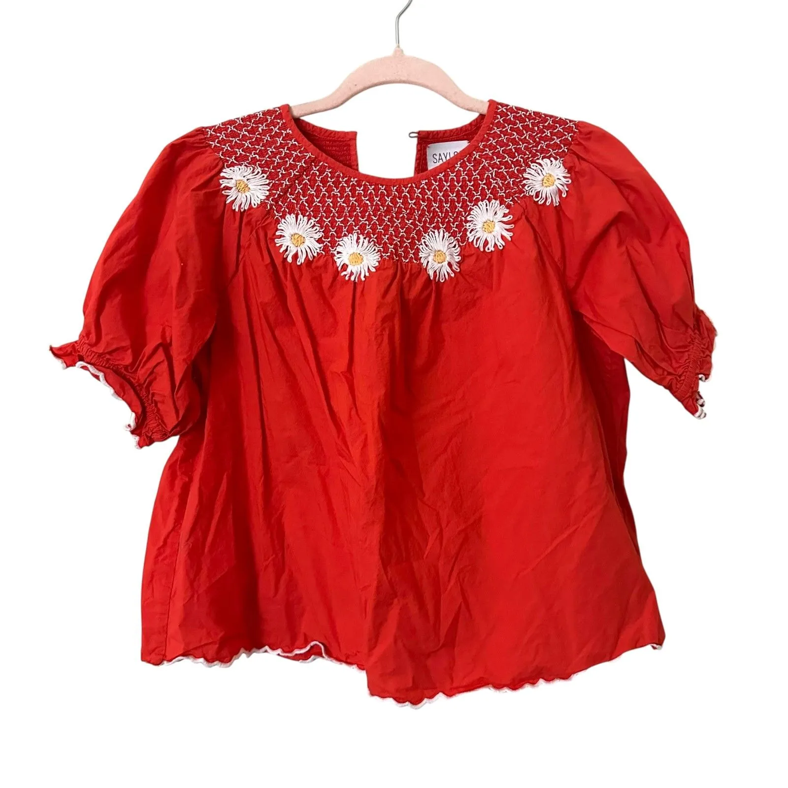 SAYLOR Zuzu‎ Daisy Floral Top Red Medium - Image 2