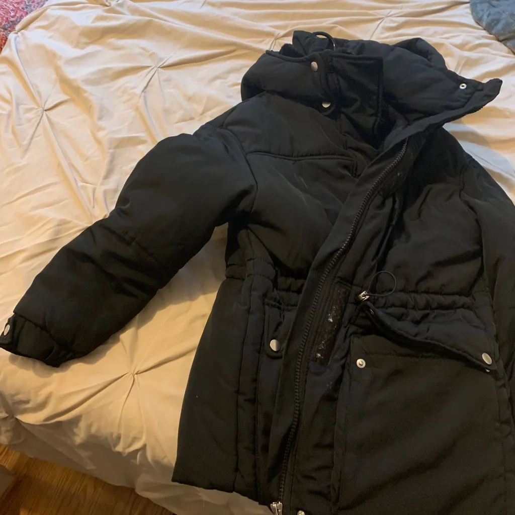 Black Zara hooded puffer jacket Size XS - Image 12