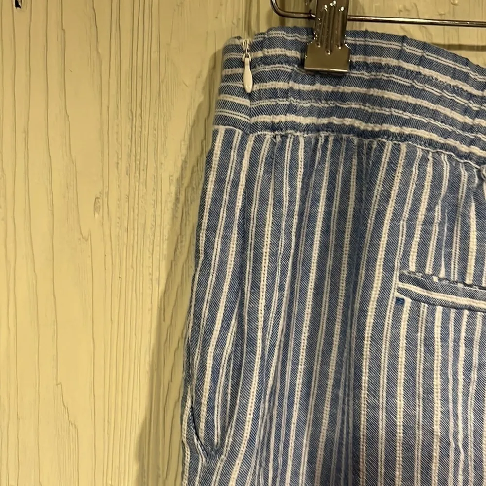 State Blue and White Striped Wide Leg Pants - Image 6