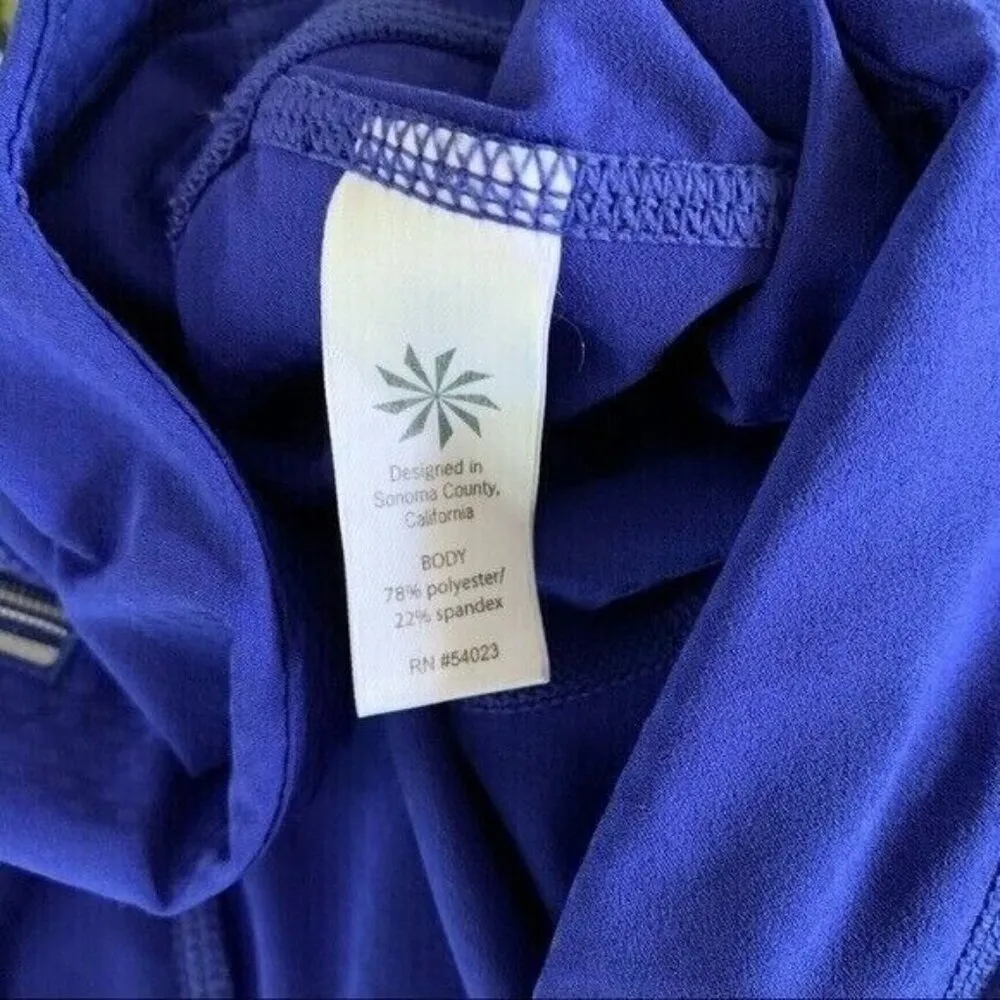 Athleta Dobby Be Free Capri Pants Small Blue Stretch Athletic Cropped - Image 8