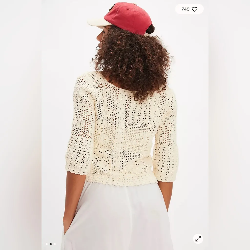 Free People Bahamas Crochet Top - Image 3