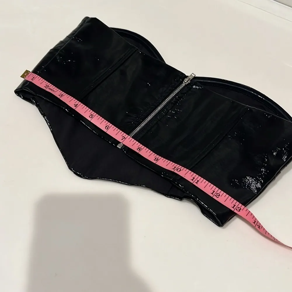 Tiger Mist faux patent leather bustiere corset, black, size XS, NWOT - Image 13