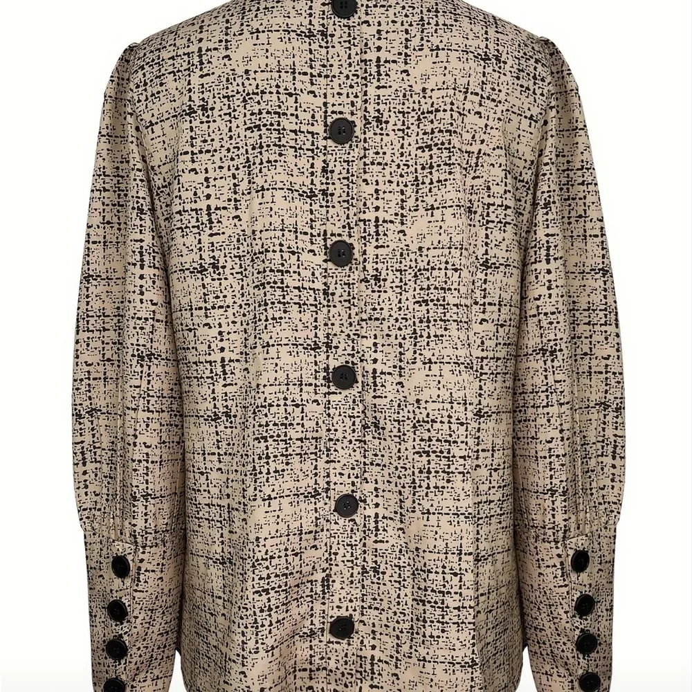 Button Back Blouse Office Long Sleeve Business Dressy Corporate Outfits (8/10) - Image 4