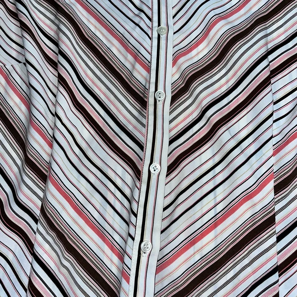 Apt. 9  Stretch Fit Striped Button Down Blouse - Image 5