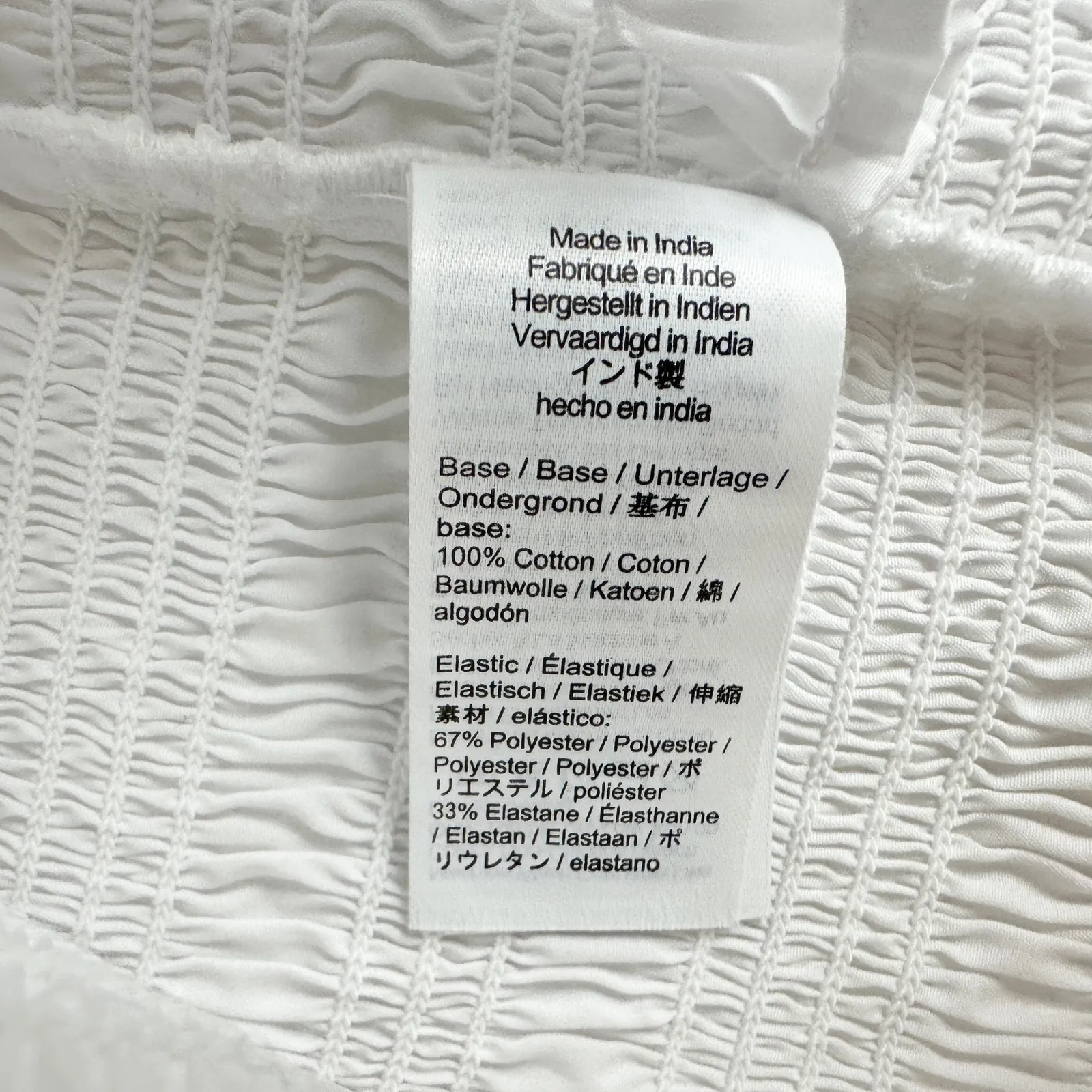 Madewell Poplin Smocked Tank Top Square Neck Stretch White Cropped Medium NWT - Image 11