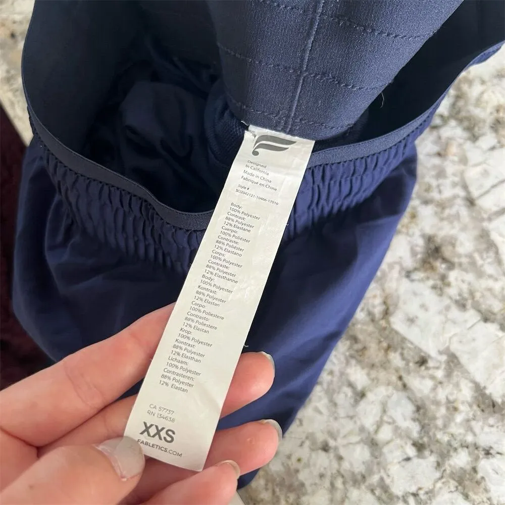 Fabletics Women's Navy Running Shorts XXS Elastic Waistband Breathable F… - Image 5