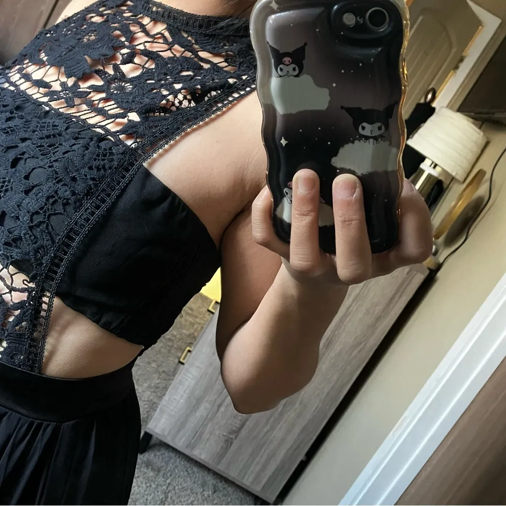 Aqua crochet maxi dress - Image 2