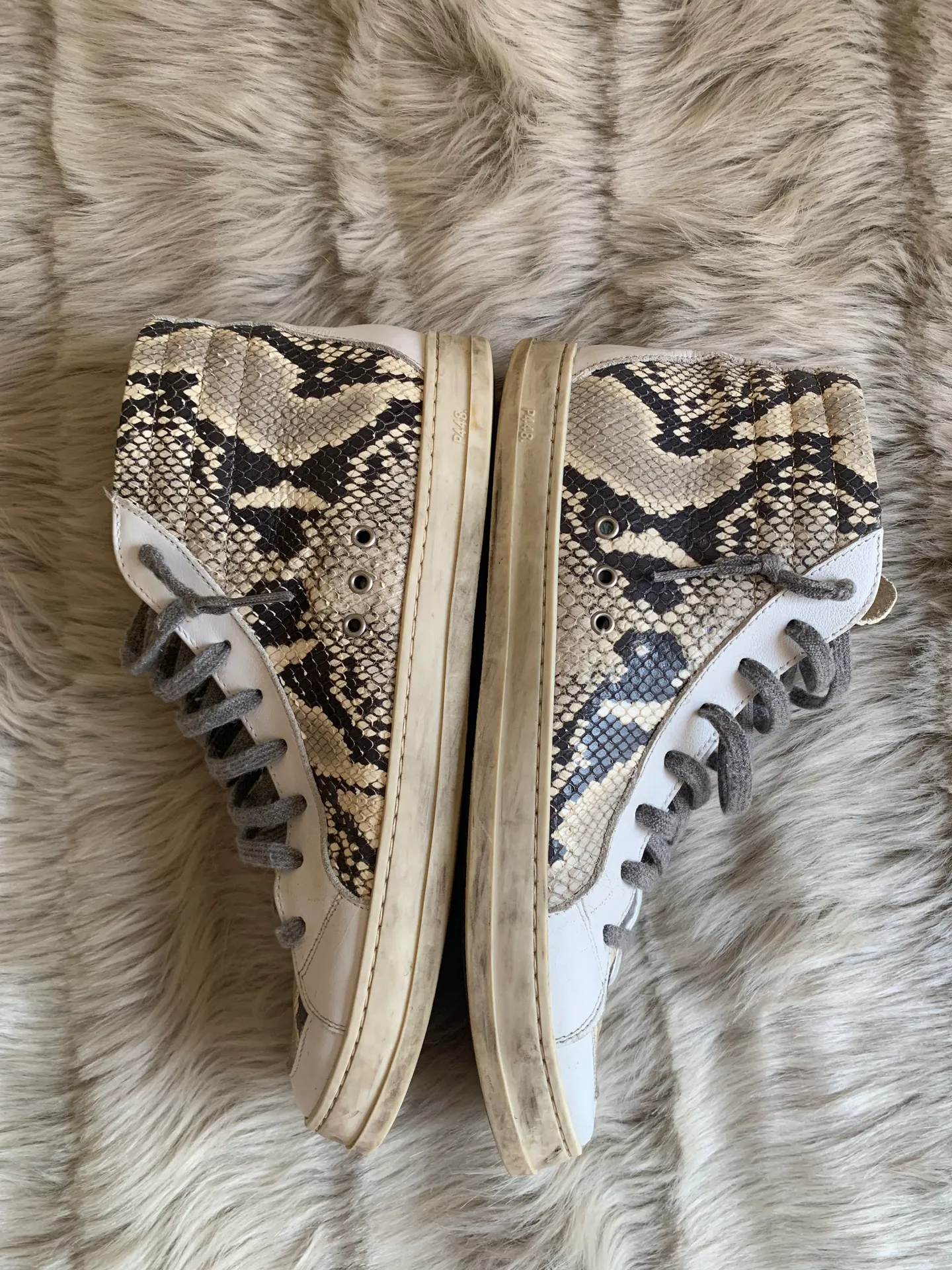 Skate High Top Sneaker Snakeskin Python Print SIZE 41 - Image 5