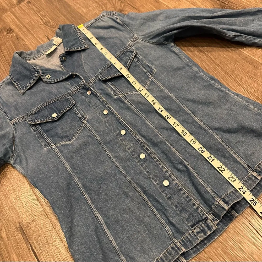 VINTAGE 90s Newport News Western Pearl Snap Chambray Cottagecore Denim Shirt 10 - Image 10