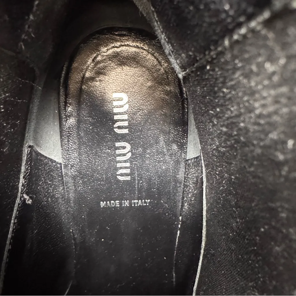 MIU MIU brown leather western style booties, made in Italy, size 39.5, NWOT - Image 8