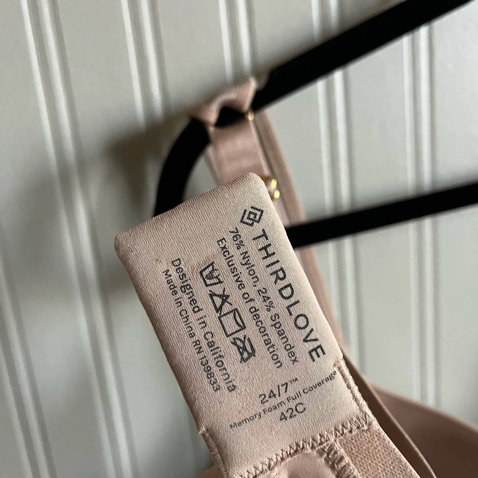 ThirdLove Bra 24/7 Memory Foam Full Coverage Beige Taupe Size 42C - Image 6