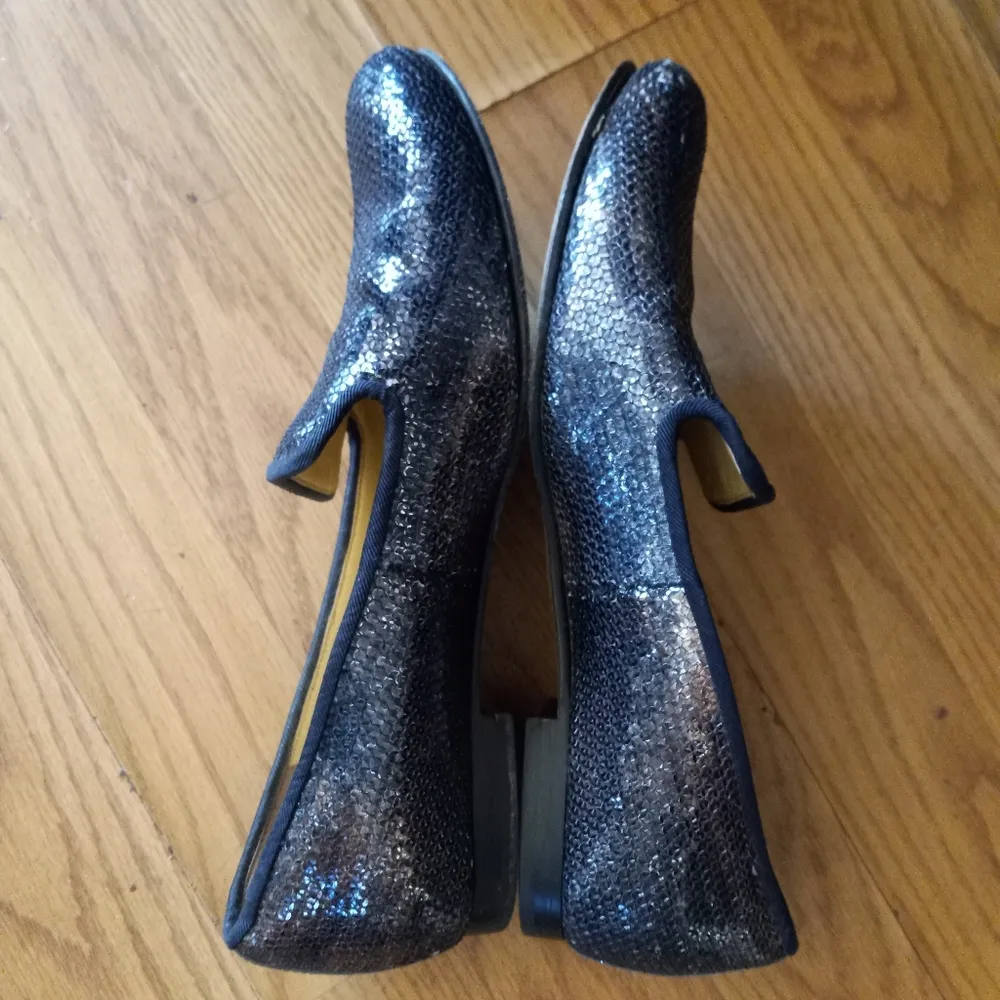 Cole Haan - Nike Air Collab 38 7 Gray Black Shimmer Snake Slip On Loafers Shoes - Image 4