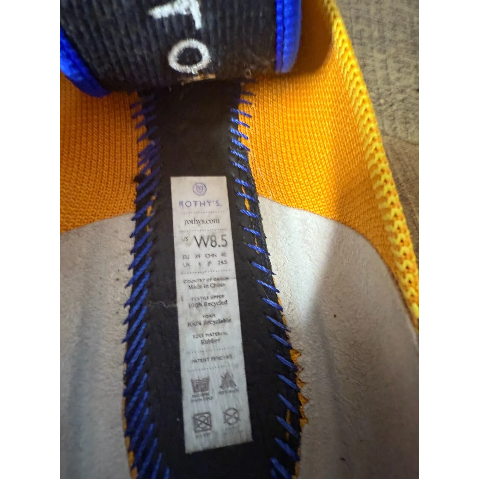 Rothys Lemon Drop Yellow Round Toe‎ Flats Women Sz 8.5 Shoe Preppy Retired - Image 9