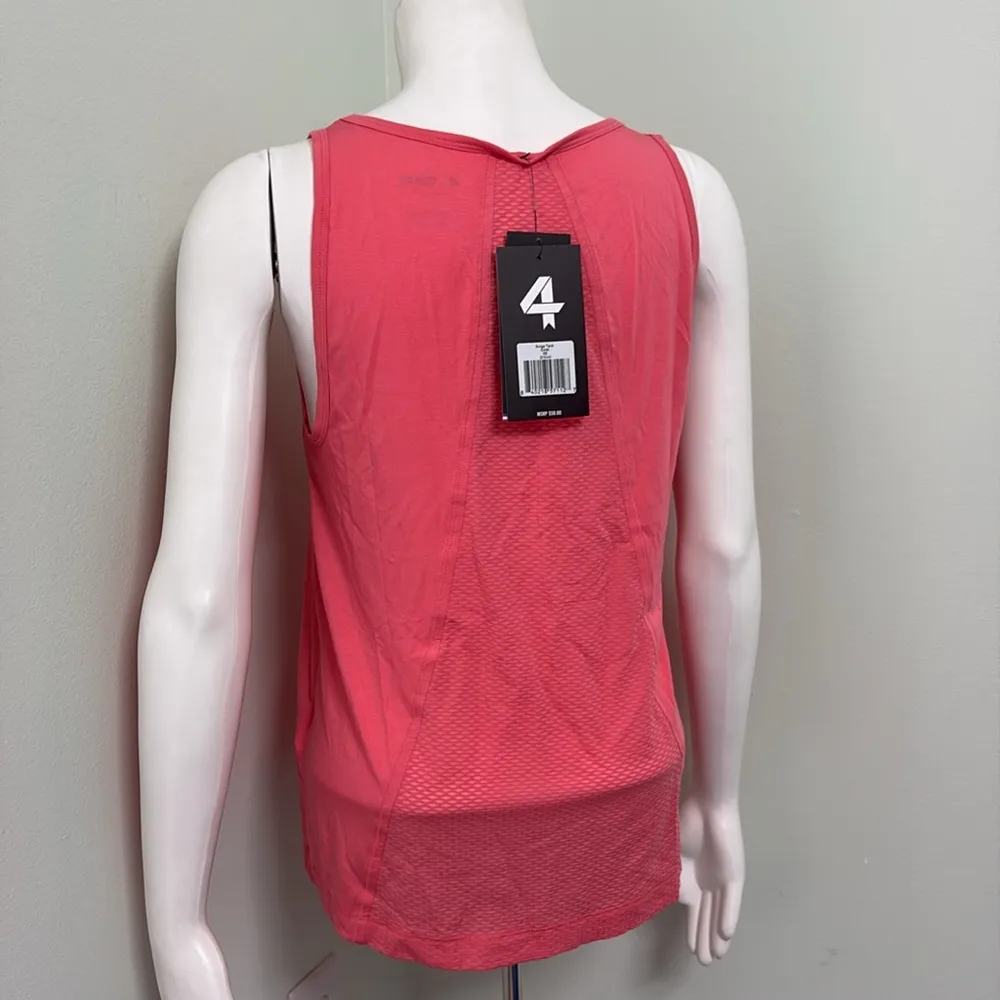 Fourlaps Surge Tank Coral Size XS NWT Athletic Gym Training Athleisure Workout Pink - Image 6