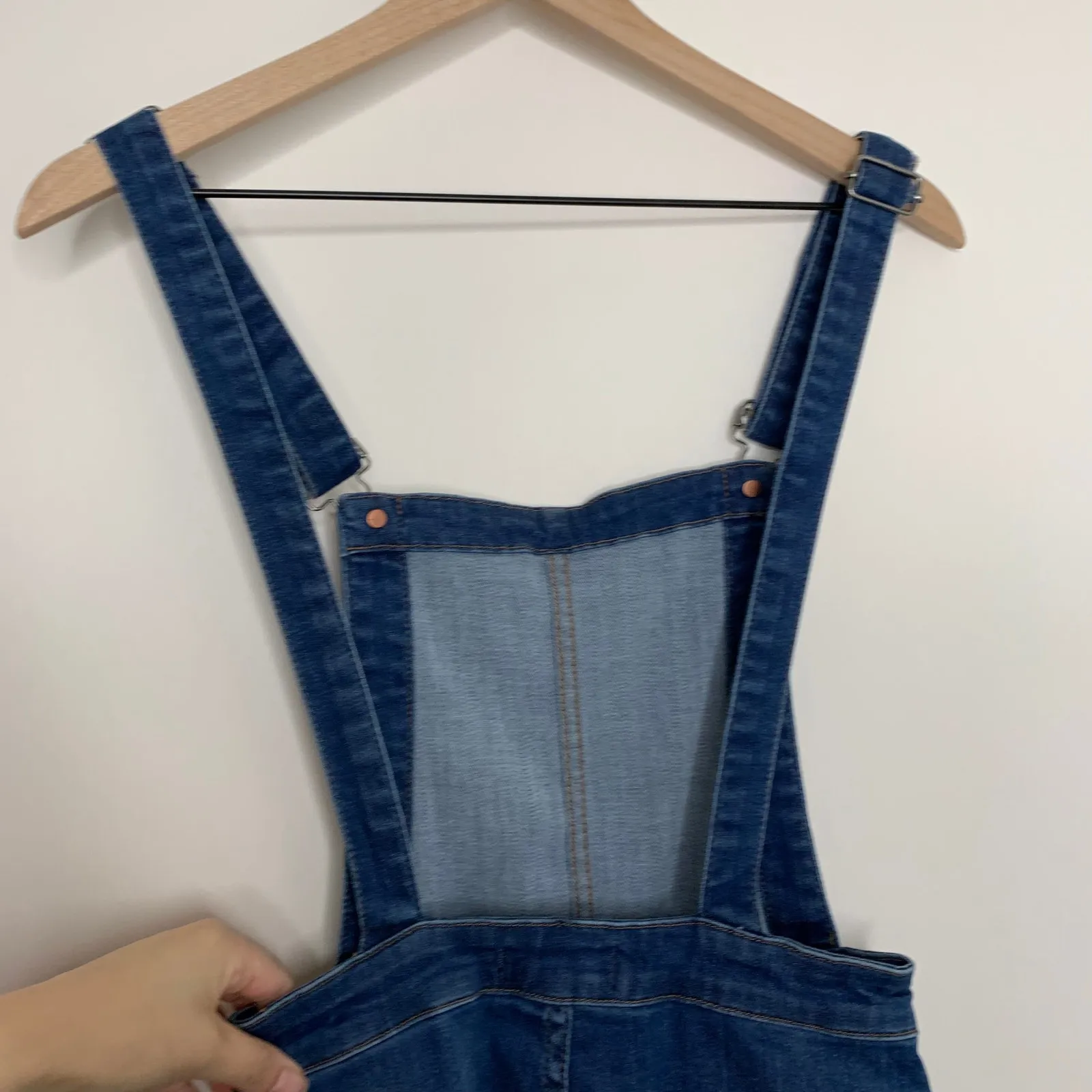 Madewell Skinny Bib Overalls in Santiago Wash Stretch Womens XS - Image 5