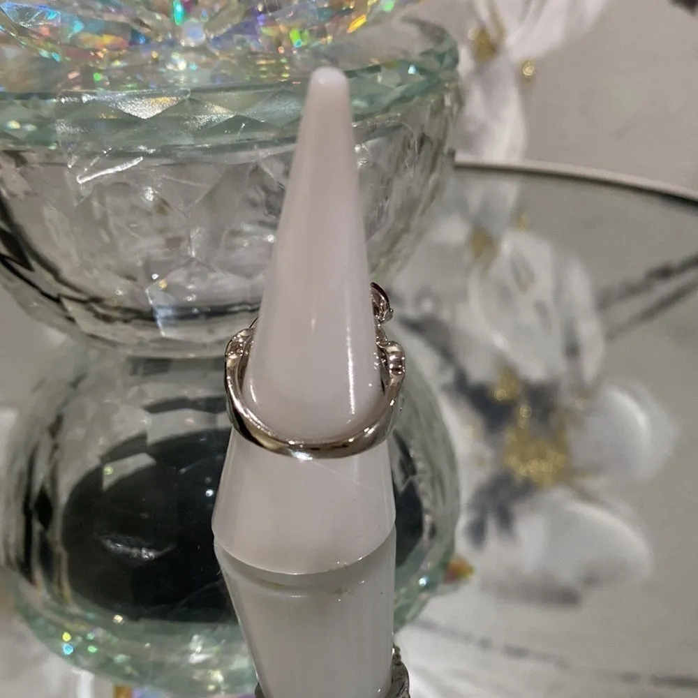 𝅺NWT Sterling Silver Amethyst Ring Size 6 Purple - Image 4