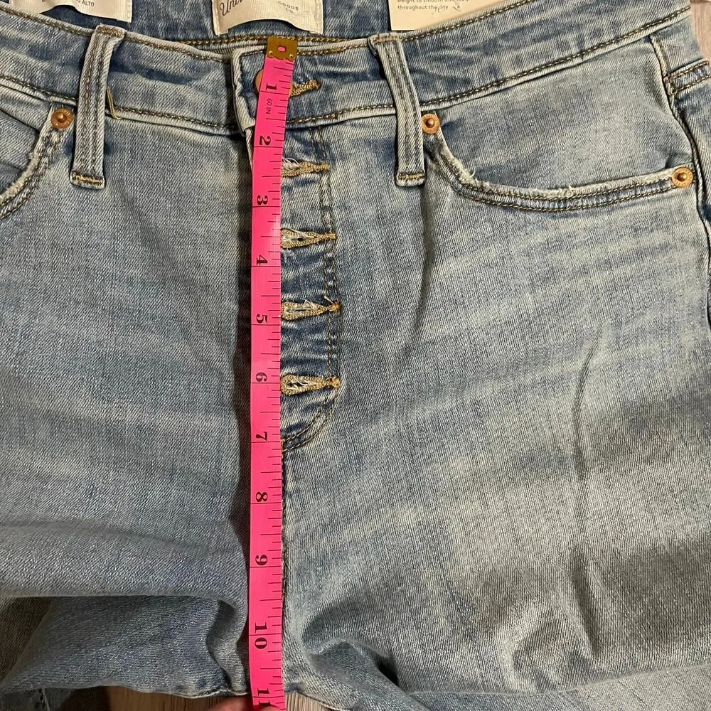 NWT Universal Thread Jeans Womens  Button Fly High Rise Skinny Blue Size 12/31 - Image 6