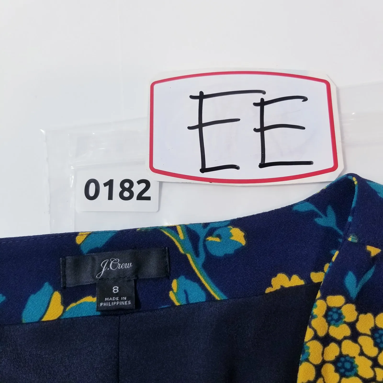 J, Crew Floral Print Wrap Dress V-Neckline 3/4 Sleeves - Image 11