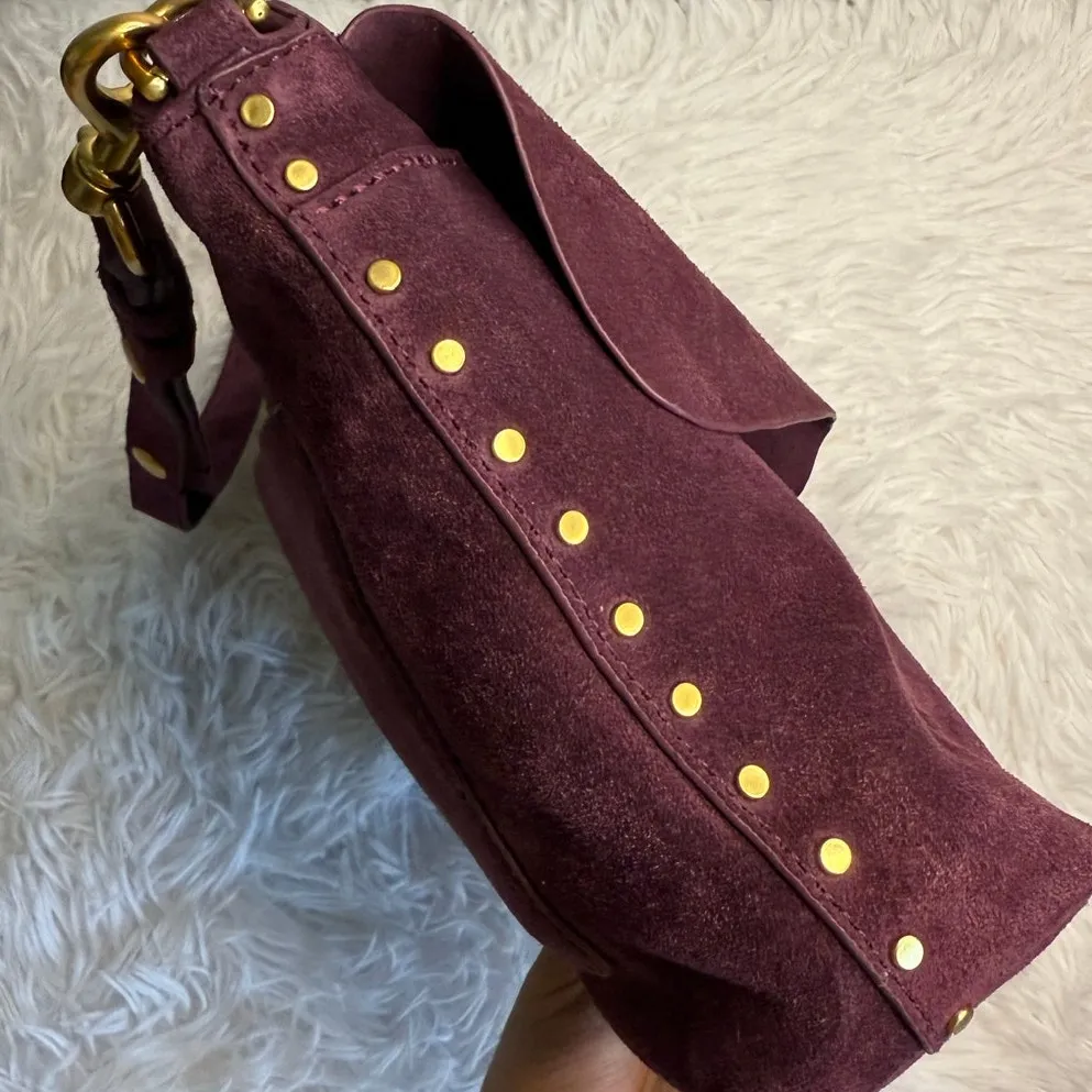 Rebecca Minkoff Darren Top Zip Suede Convertible Shoulder Bag - Image 5