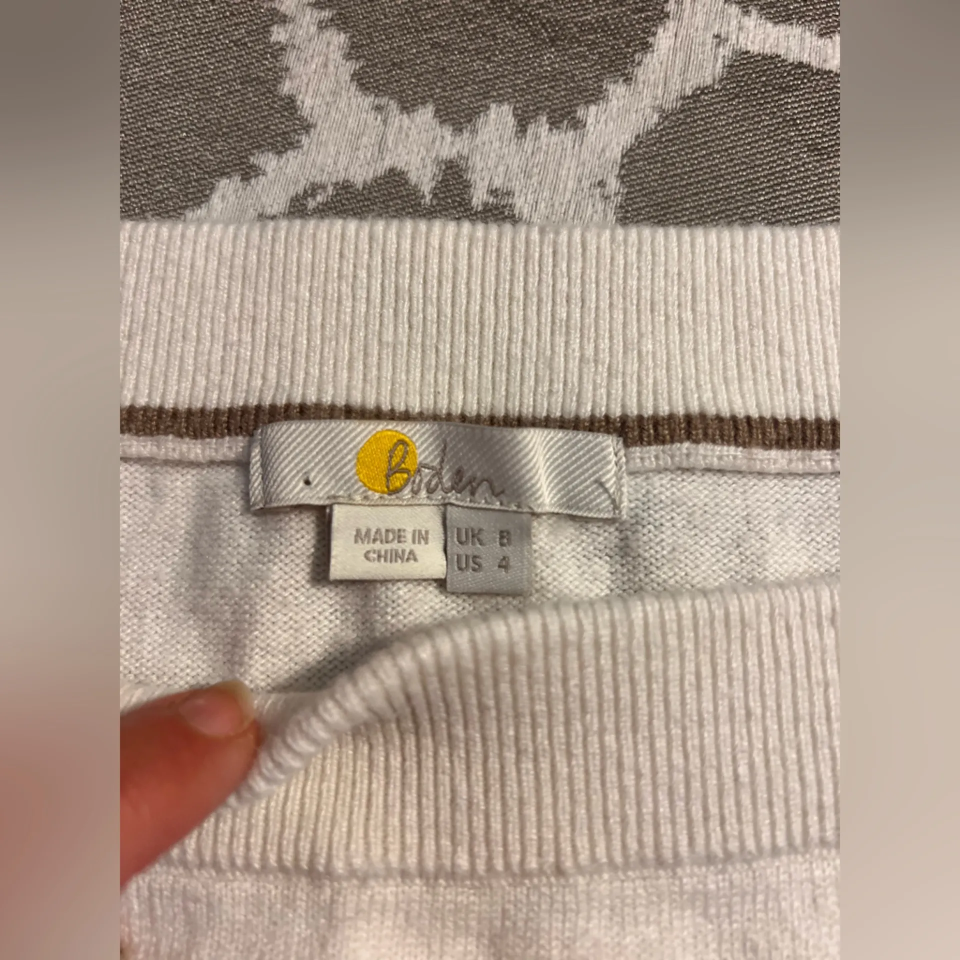 Boden Cream Square Neck Sweater puff sleeve US 4 classic coquette girl versatile - Image 2