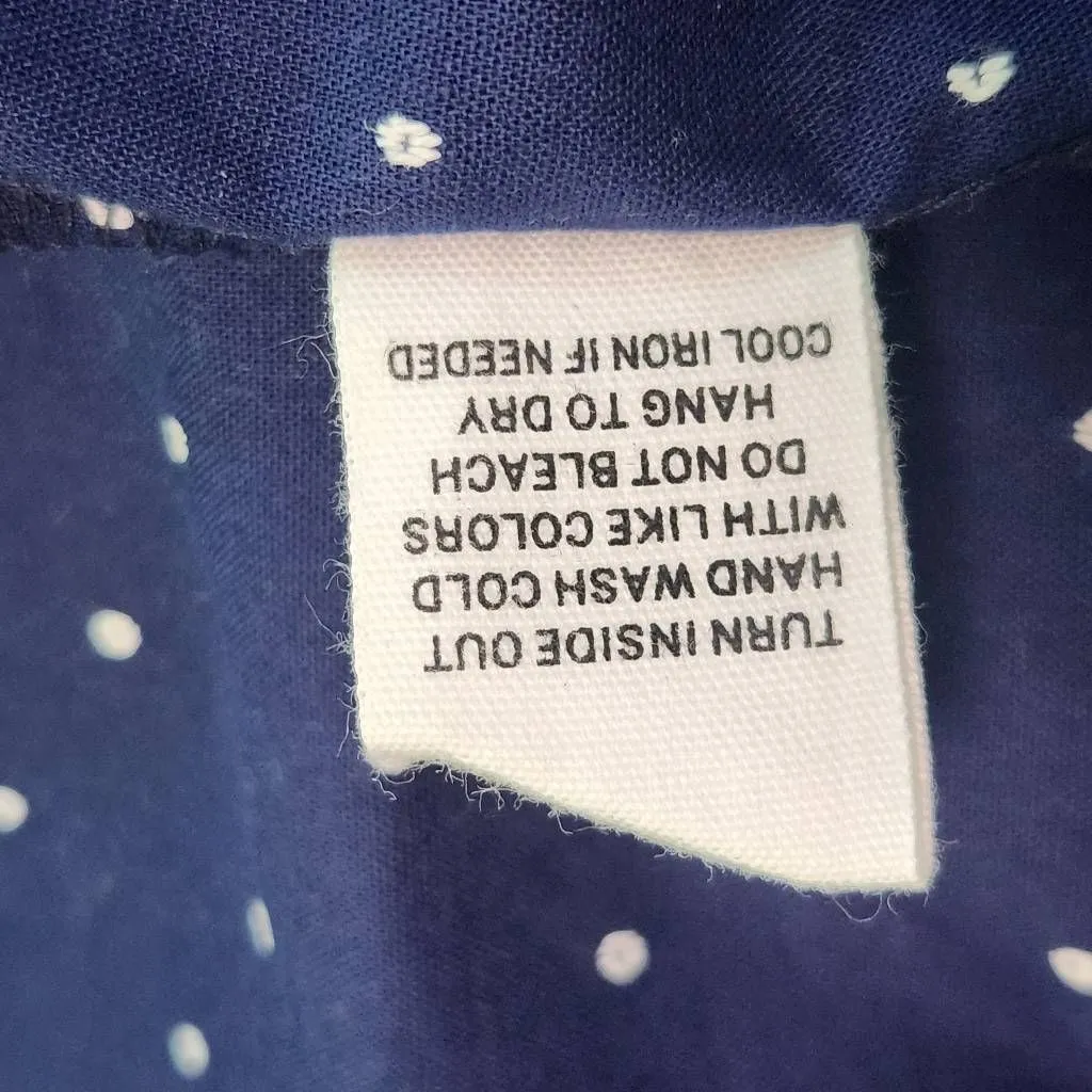 Mine Navy Sleeveless Blouse with Embroidered Details NWOT Size Small Blue - Image 7