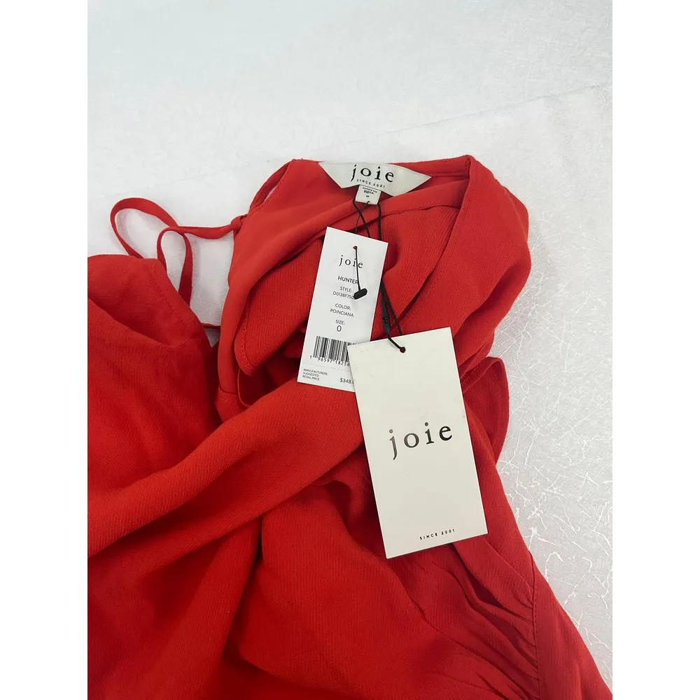 Joie Hunter Mini‎ Dress Poinciana red Size 0 NWT #1153 - Image 5