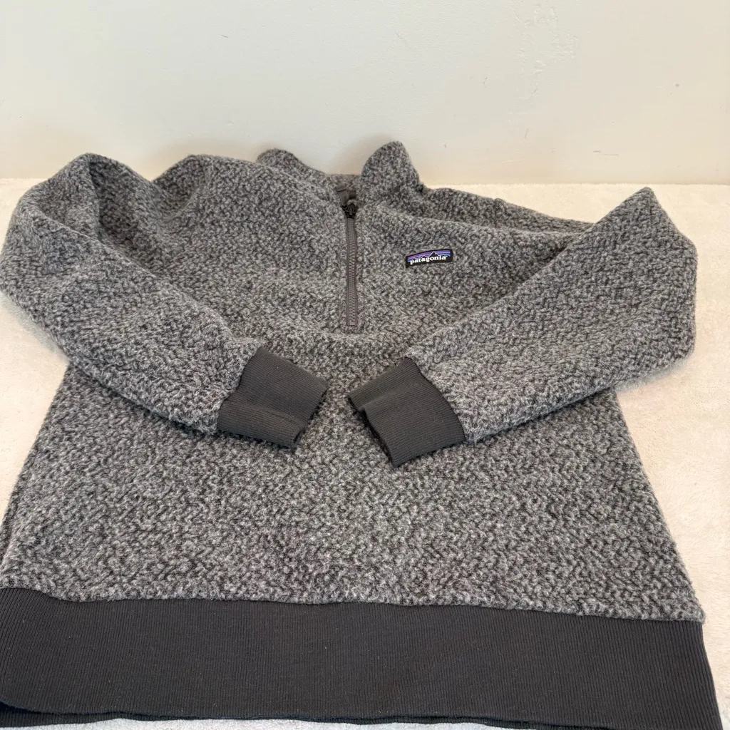 PATAGONIA W's Woolyester Fleece Pullover Women M Gray 1/4 Zip Outdoor Casual - Image 8