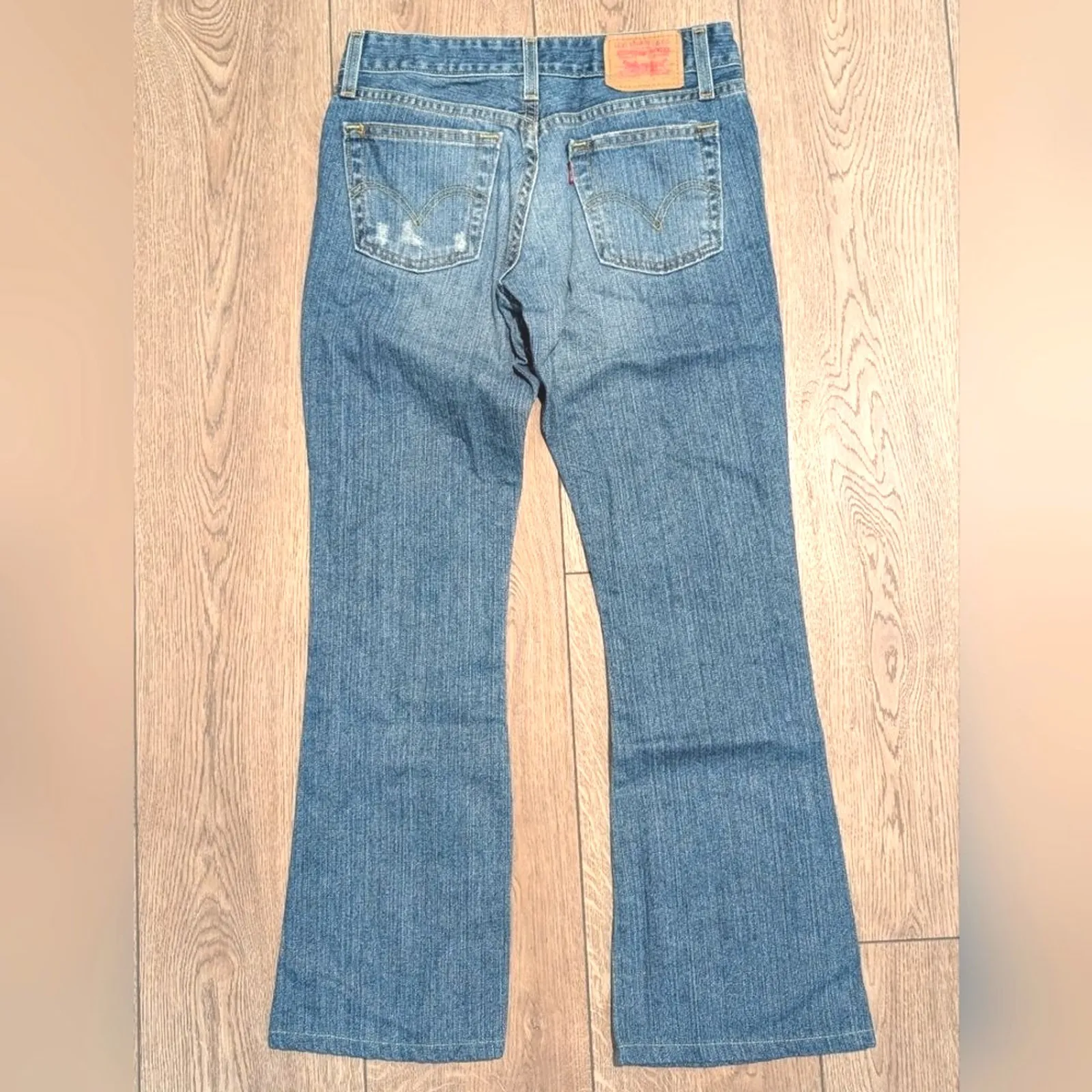 VTG‎ Levi's Jeans Juniors 3 S Limited Edition Rip Flare Boot Vintage 2000s Y2K - Image 4