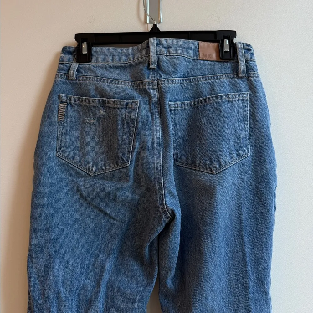 Paige Sarah Straight Ankle Jeans Denim Ripped Jean Blue Cropped Ankle Size 26 - Image 5