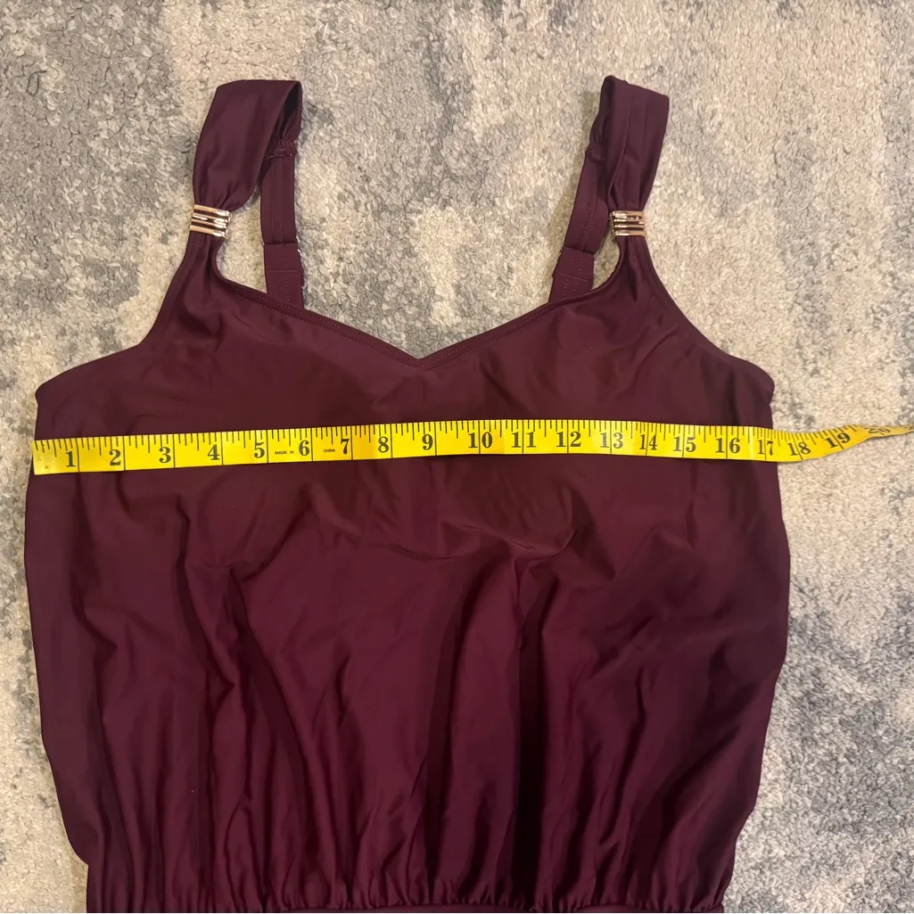 NWT BloomChic One Piece Swim Suit Purple Size 12 - Image 6