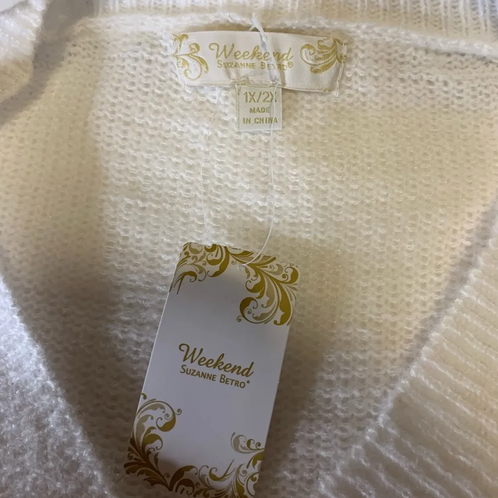 Suzanne Betro Orange Green Brown Sweater - Image 8