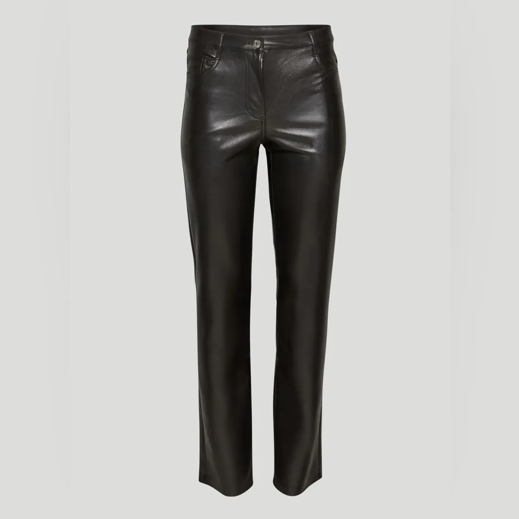 Wilfred Aritzia The Melina Pant High Rise Black Leather Pants‎ Size 8 - Image 4