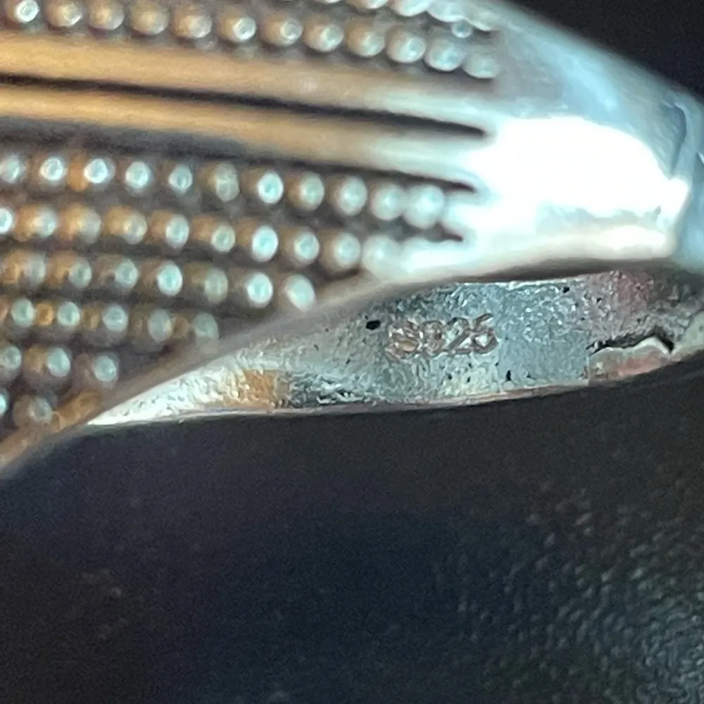 Oval obsidian gemstone S925 silver ring size 10.5 Black - Image 8