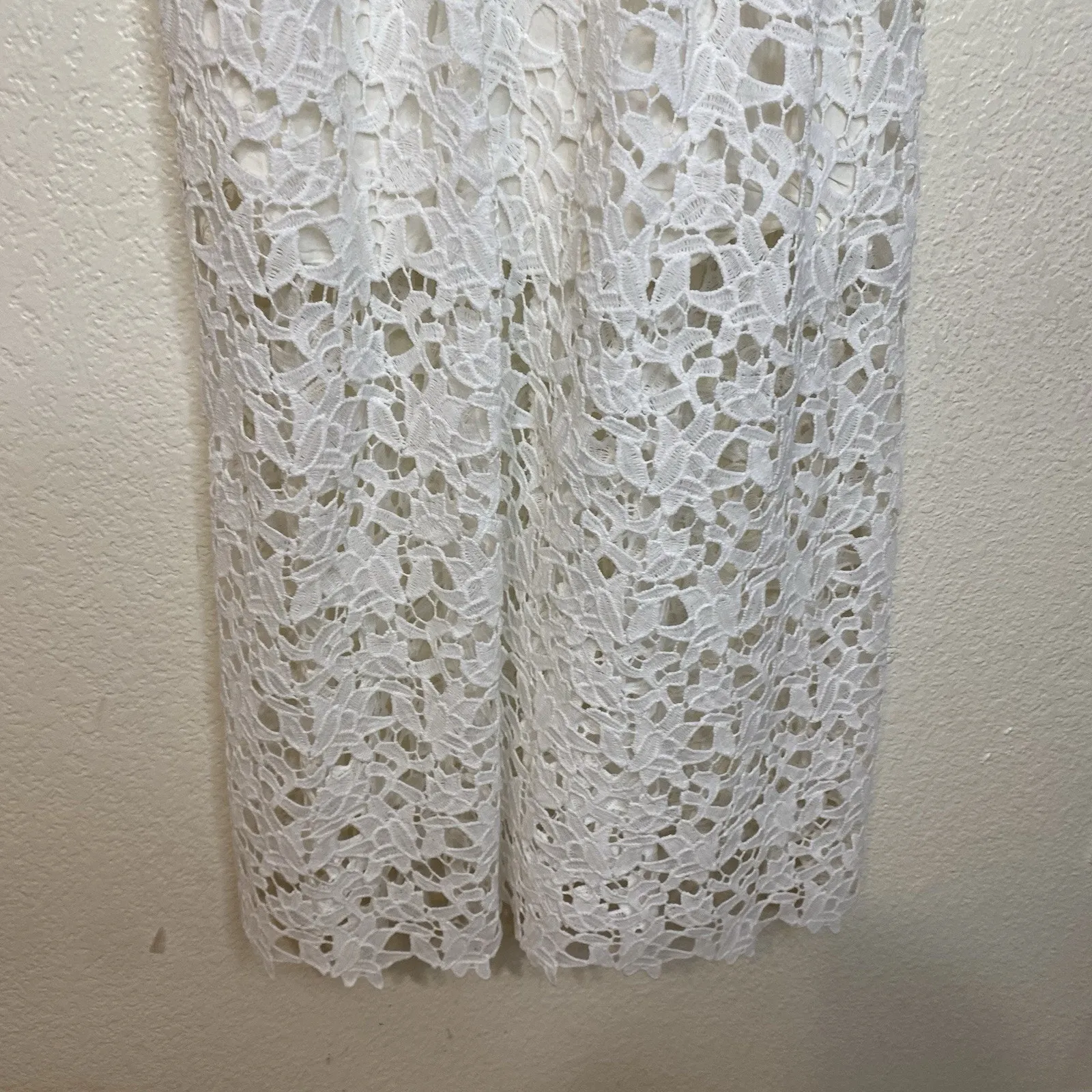 ASTR Womens White Lace Midi Dress Size Medium Boho Summer Dainty Feminine - Image 2