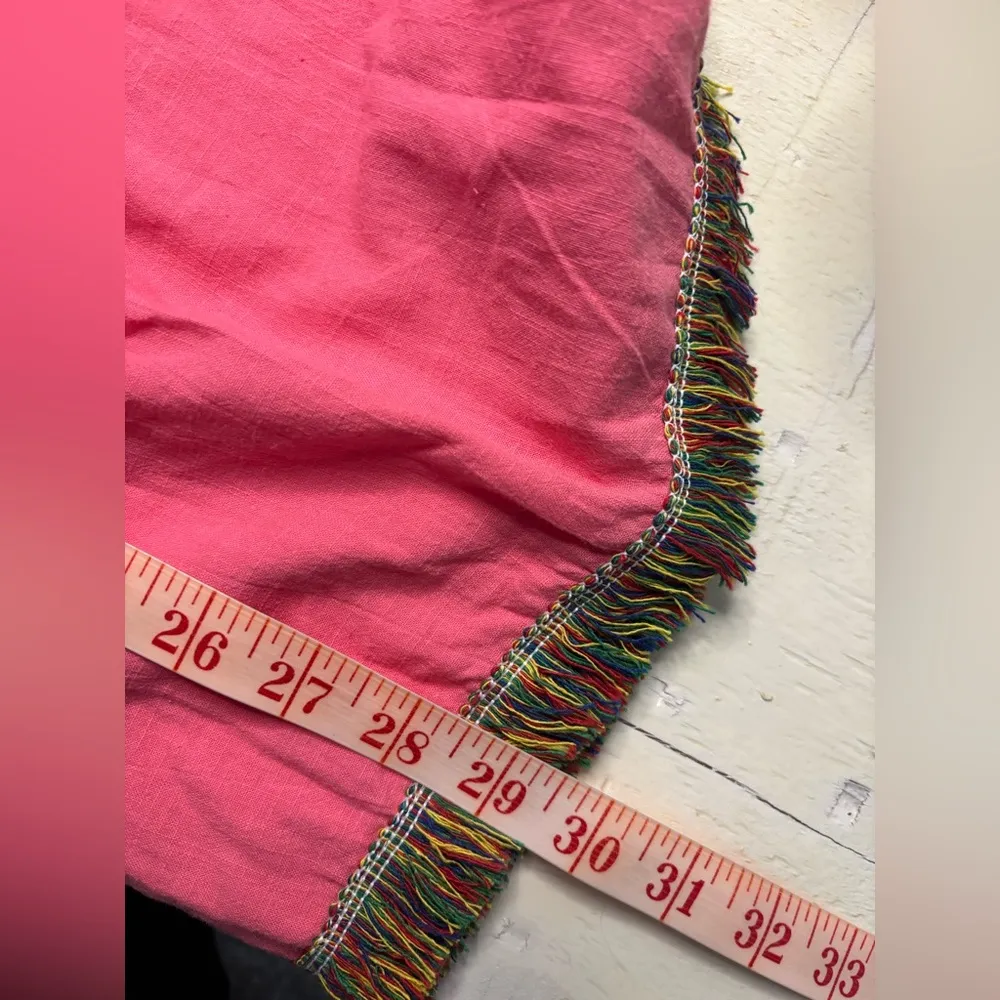 Velzera Size Medium Off Shoulder Tunic Dress Embroidered Fringe New Cotton Boho - Image 7