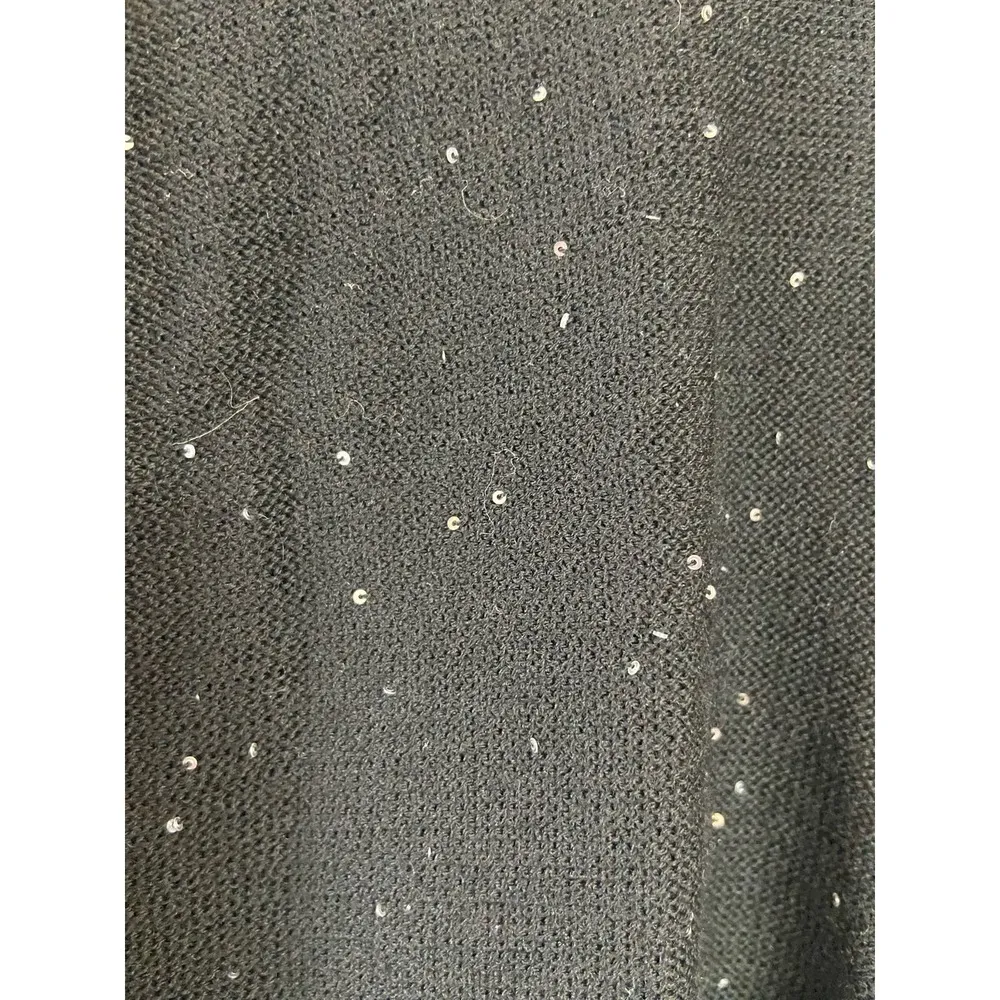 Eileen Fisher  black sequin open from cardigan size S - Image 3