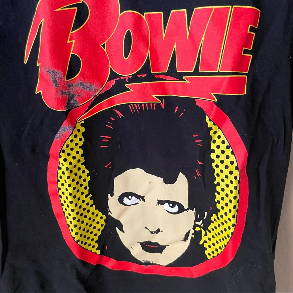 David Bowie grunge Tshirt print band tee shirt top - Image 3